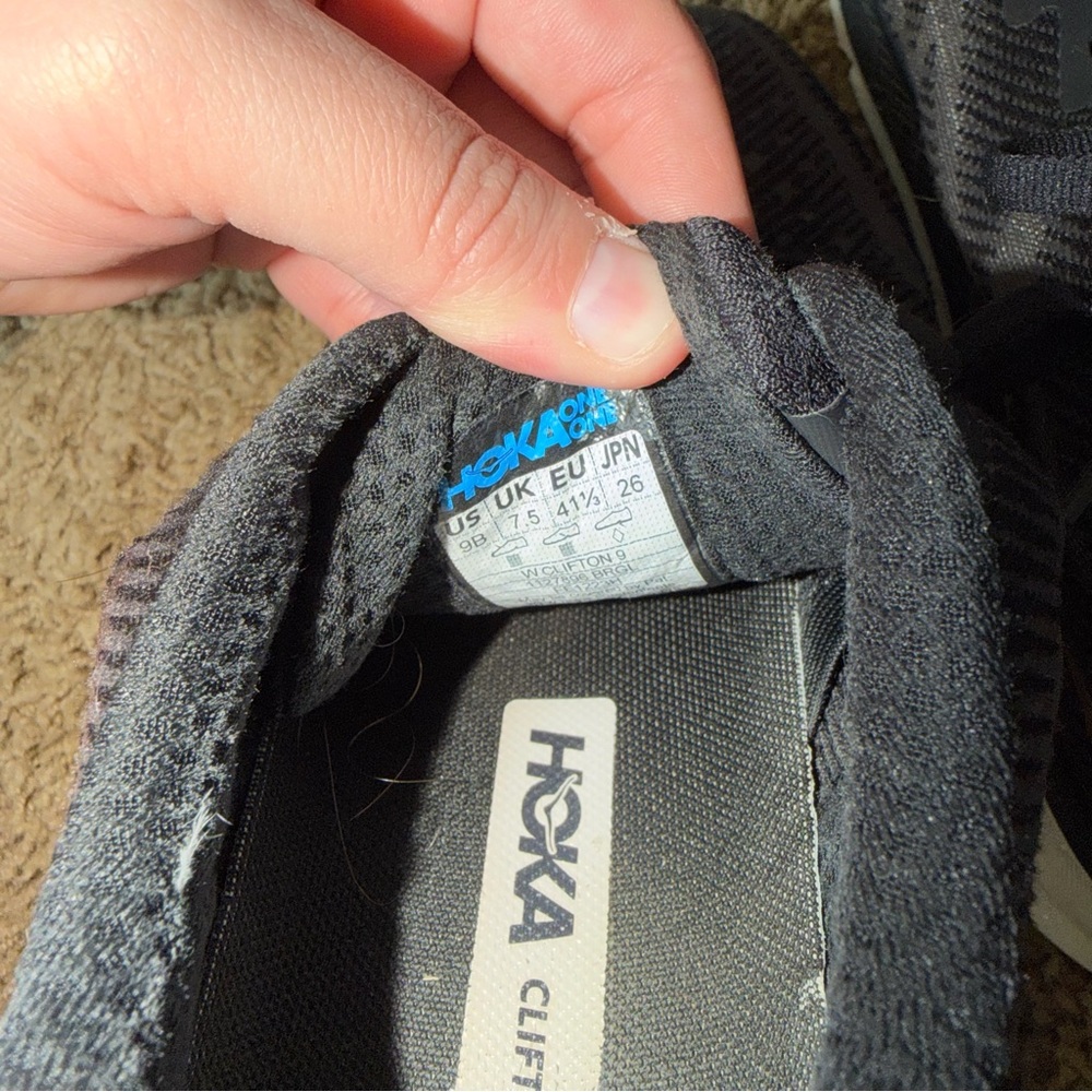 Women’s Hoka Clifton 9 Running Shoes Black Size 9 - Picture 8 of 9